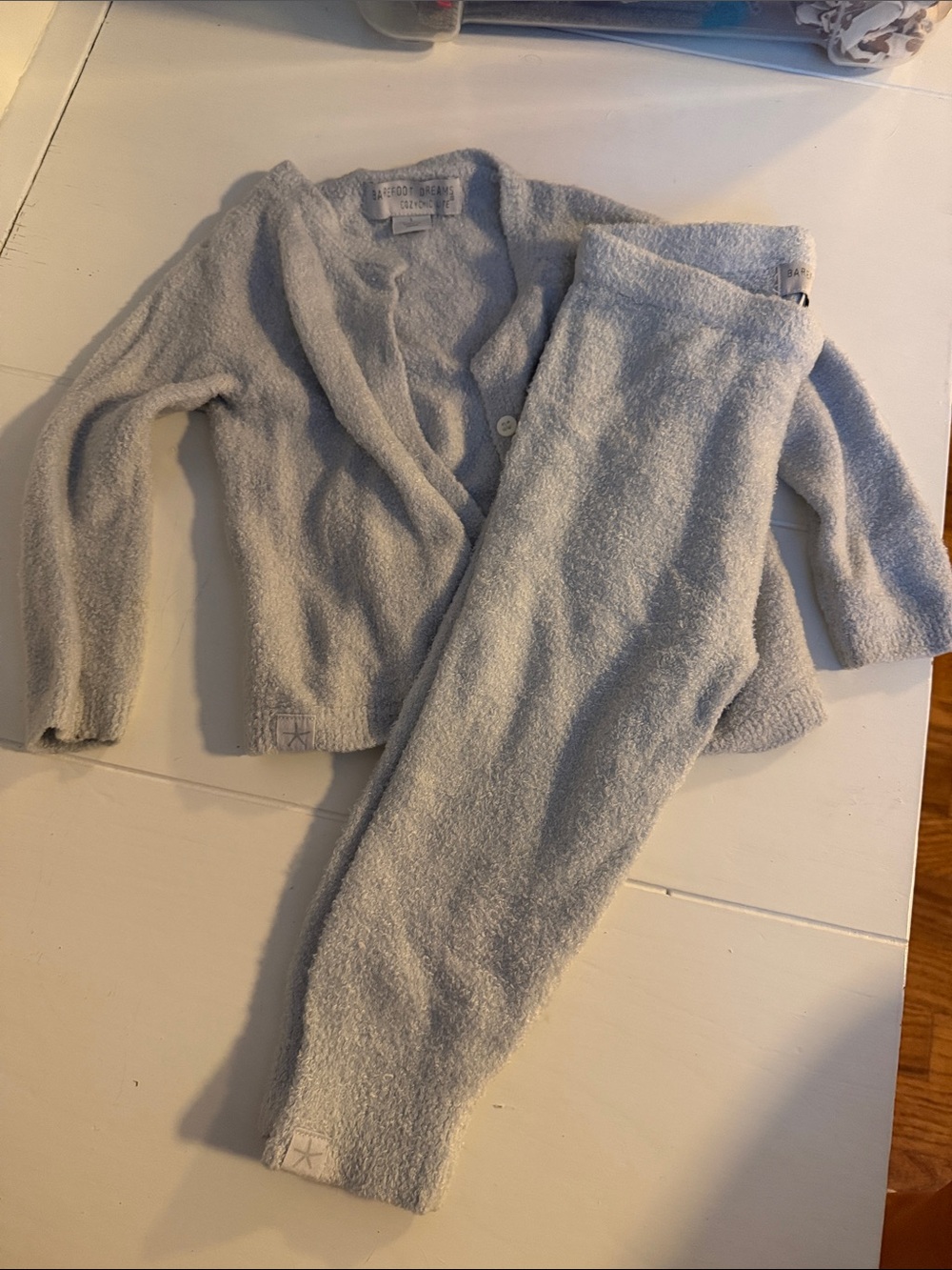 Barefoot Dreams Kids Matching Set in Light Gray